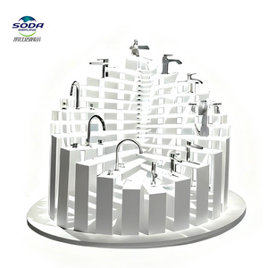 Salle d'exposition d'usine personnalisée pour robinets Support spécial pour robinet d'eau de salle de bain au sol Robinet en bois Présentoir pour robinets sanitaires - Product Image 2