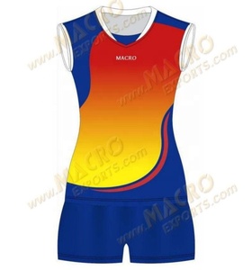 ชุดวอลเล่ย์บอลออกแบบโลโก้ได้ตามต้องการสำหรับผู้หญิงใช้ได้ทั้งชายและหญิงผ้าสแปนเด็กซ์/ โพลีเอสเตอร์ปรับแต่งได้ตามต้องการ - Product Image 2