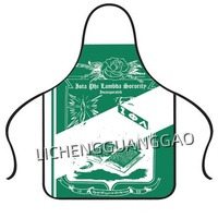 Tablier de cuisine personnalisable en polyester avec impression Gamma Phi Delta Sororities, réglable, pour chef, barbecue, cadeau promotionnel