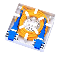 Boîtier de terminaison ATB 2 cœurs, boîtier de bureau ATB à fibre optique FRB-2C 86mm, plaque frontale, panneau de prise fibre pour FTTH