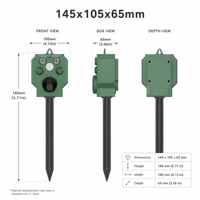 Répulsif d'animaux à capteur grand angle longue portée, dissuasif pour oiseaux avec système de protection double