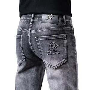 2022 Custom european new fashion jeans female 3 color tapered men high waist skinny jeans denim Jeans pants