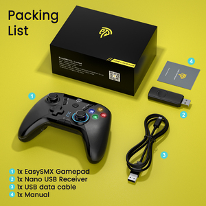 เกมแพด <span class=keywords><strong>USB</strong></span> ไร้สาย2.4ก. สำหรับพีซีตัวควบคุมจอยสติ๊กสำหรับการเขียนโปรแกรม ESM-9110 easysmx สำหรับพีซี/PS3/ทีวี/กล่องทีวี/โทรศัพท์ - Product Image 6