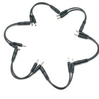 Câble Répartiteur d'Alimentation CC 12V, Prise CC 5.5*2.1 mm 1 Femelle vers 2 Prises CC 3.5*1.35 mm Mâle, Répartiteur 0.1m 35135, Câble d'Alimentation CC