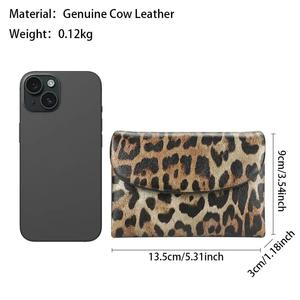 AndoBag Vintage Genuine Leather Leopard Print <b>Wallet</b> - Short Coin Purse for <b>Women</b> Fashionable <b>Card</b> Holder 2603 - Product Image 2