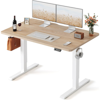Elektrisch in hoogte verstelbaar bureau, 48 x 24 inch, zit-sta bureau, verstelbaar bureau voor thuiskantoor, computerbureau met 3 geheugeninstellingen