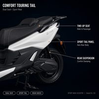 Nouvelle Moto Scooter Urbaine K40 200CC 2026, Moto Sportive à Essence avec Démarrage sans Clé, Freins à Disque CBS, EURO 5