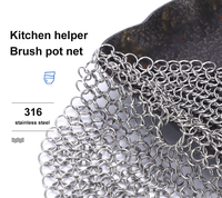 Éponge à récurer en maille d'acier inoxydable de qualité supérieure, écologique et durable pour la cuisine