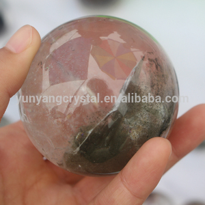 Personalizado fantasma verde paisaje Arco Iris natural transparente cuarzo cristal esfera bola - Product Image 4