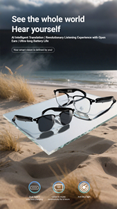 Nuevo F20 Batería de larga duración Gafas de moda de alta calidad para <span class=keywords><strong>escuchar</strong></span> Traducción en tiempo real Gafas AI Reproducción de música Gafas inteligentes - Product Image 2