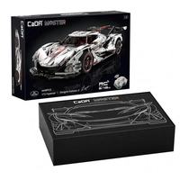 CaDA Technique V12 Hypercar 1:8 Voiture de Course Télécommandée MOC High-Tech 4449pcs Modèle Blocs de Construction Super Racing Jouets