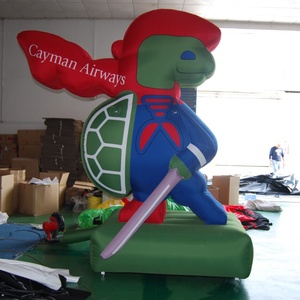 Maskot Kura-Kura Tiup Custom KeepFuns Cayman Airways - Karakter Kartun Tiup Raksasa untuk Promosi Merek - Product Image 1