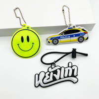 Llavero con Luz LED y Logotipo Personalizado, Llavero Reflectante de PVC Suave, Reflector Colgante de Vinilo Personalizado, Llavero de Seguridad para Promoción