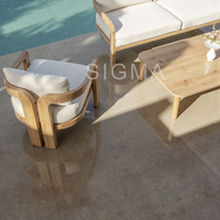 Hôtel Piscine Beach Resort Jardin Meubles de patio Salle à manger extérieure Banc long en bois de teck massif
