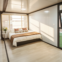 Maison conteneur pliable préfabriquée à prix abordable, 20 pieds, 40 pieds, en panneaux sandwich d'acier, pour salon, villa, bureau, hôtel