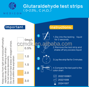 100ct bandelettes de test glutaraldéhyde consommables médicaux - Product Image 2