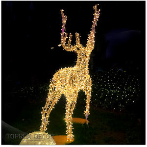 Decorazioni da Giardino Decorazione per Esterni Altezza 4m Luce Bianca Calda 3D a Led Renna Natalizia da Esterno in Piedi - Product Image 5