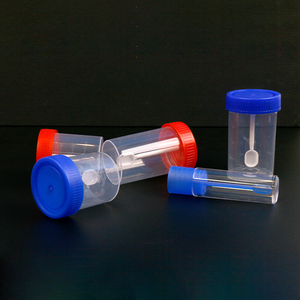 Vaso desechable de PP para recogida de muestras con cuchara, contenedor de muestras de laboratorio con tapa de elevación manual para hospital - Product Image 4