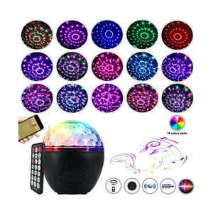 Best Verkopende Mini 16 Kleur Veranderende Led Dj Feestverlichting Sound Activated Podium Verlichting Disco Met Speaker voor Kids