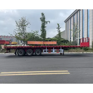 New And Used Tri-axle 40 Feet Flatbed Truck Trailer And Used 40ft Flat Bed Semi Trailer For Sale