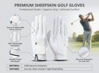 Guantes de Golf de Piel Cabretta de Excelente Calidad, Ligeros, Suaves y Transpirables, Unisex, de Secado Rápido, Anti-UV, para Deportes al Aire Libre