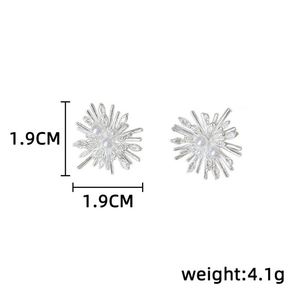 Silver Needle Super Fairy Snowflake Pearl Stud <b>Earrings</b> for Women Minority Design New Popular High-grade Luxury Ear Jewelry - Product Image 4