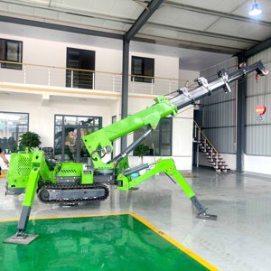 Telecomando braccio telescopico Mini gru a ragno compatto uso domestico Mobile cingolato attrezzature di sollevamento per interni esterni - Product Image 5