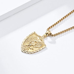 MECYLIFE-Collar de Arcángel con Colgante de San Miguel, Collar de Acero Inoxidable, Escudo de Arcángel Católico para Hombre - Product Image 5