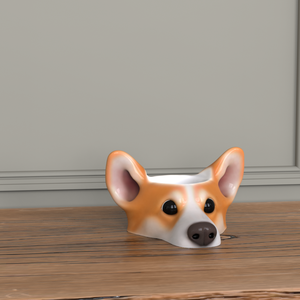 Personalizado Luxo Kawaii Animal Design Porcelana Pembroke Galês Corgi Cão Em Forma De Água Comida Alimentação Prato Cerâmica Raros Pet Tigelas - Product Image 5