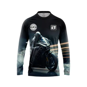 Custom Bicycle Shirts Mountain Bike Jersey Long Sleeve Sublimation MTB Downhill Jersey