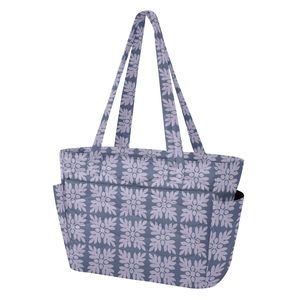 กระเป๋า Aloha Collection แบบเย็บลาย ผ้าโพลีเอสเตอร์ สีม่วงฮาวาย ลาย Ulue ปิดซิป กระเป๋าสะพายไหล่ กระเป๋าถือสำหรับผู้หญิง - Product Image 2
