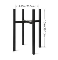 Vente en gros d'assemblage métallique présentoir à fleurs noir support de jardinière intérieur/extérieur support de petits pots de plantes de jardin
