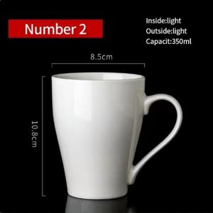 Canecas de Café de Porcelana Branca Lisa Personalizadas, Ecológicas, Duráveis e Resistentes ao Calor, Atacado de Fábrica OEM&ODM - Product Image 4