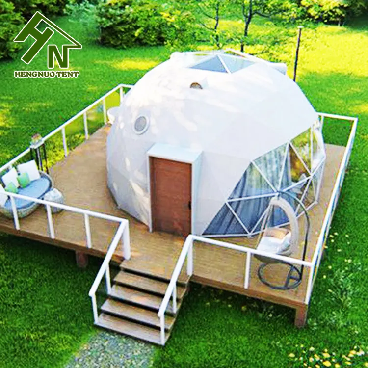 5M 8M 15M Diameter Lange Levensduur Platteland Resort Glamping Dome Tenda Outdoor Camping Domos Tent Huis Voor koop