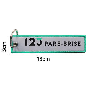 Porte-clés <span class=keywords><strong>personnalisé</strong></span> avec logo brodé Jet Tag Vol avant vol - Product Image 2