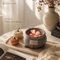 Bougie parfumée en forme de chaudron de soupe de crânes d'Halloween, en cire de soja, couleurs personnalisées, parfums variés, vente en gros, décoration gothique pour la maison, cadeau