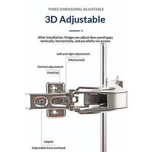 Bisagras de Esquina de Acero Laminado en Frío con Amortiguación Negativa de 45 Grados, 135 Grados, 90 Grados y 180 Grados para Armarios y Roperos - Product Image 2