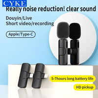 Sistema de Micrófono Inalámbrico para Karaoke de Alta Calidad CYKE Micrófono Inalámbrico de Solapa Lavalier Profesional K8
