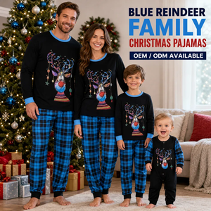 Conjuntos de Ropa de Salón Personalizados, Pijamas Familiares a Juego para Navidad, Ropa de Dormir de Algodón para Papá, Mamá <span class=keywords><strong>y</strong></span> Bebé, Conjuntos a Juego para Mamá e Hija - Product Image 2