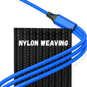 Produit cadeau populaire, câble de charge multi-prise 5 en 1, universel, en nylon tressé, chargeur USB multiple, 4 couleurs, 1,2 mètre/4 pieds - Product Image 3