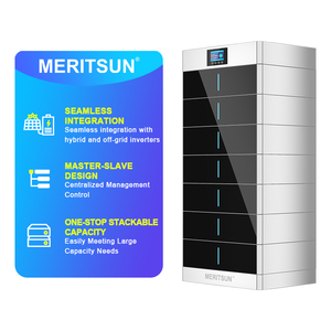 แบตเตอรี่ลิเธียมแบบเรียงซ้อนได้ Meritsun 256V 307.2V 358V ความจุ 15 20 25 30 กิโลวัตต์ชั่วโมง แบตเตอรี่แรงดันสูงแบบเรียงซ้อน - Product Image 3