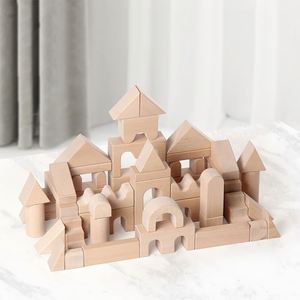 Montessori Preschool Learning Toys Innovative Shapes Large Wooden <b>Building</b> <b>Blocks</b> for Toddlers - Product Image 2