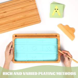 Wooden Montessori <b>Sand</b> Tray <b>Kids</b> Education Sensory Play Bin Activity Set <b>Sand</b> Activity Sensory Bin Toy Trays <b>for</b> Sensory Play - Product Image 3