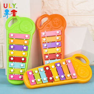 Ensemble de jouets d'instruments de percussion en plastique de dessin animé éducatif pour enfants et tout-petits, 8 pièces - Product Image 2