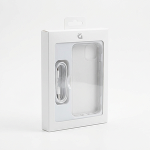 Simple Window Hanging Hole Paper <b>Box</b>, Custom Logo For Earphone Data Cable Gift <b>Packing</b> - Product Image 2