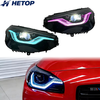 HETOP G42 M2 Scheinwerfer 2022-2026 2er Serie RGB-Farb-Upgrade DRL Ikon Style LED Auto-Scheinwerfer Plug-and-Play Zubehör für BMW