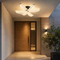 Plafonnier LED JACKSUN en acrylique cristallin, lampe de plafond en acrylique de haute qualité en forme de pétale pour chambre à coucher, salon, appartement