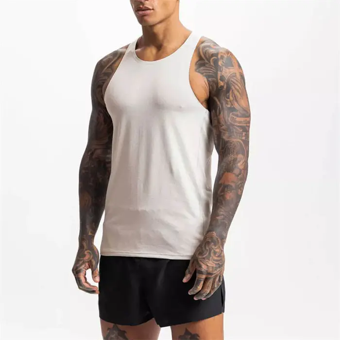 New Arrival Fitness Polyester Fitness Wear Gym Clothing Workout Men's Tank Top Sportswear