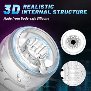 Oral Sex Toy Hands-Free Training Automatic Vibration Squeeze Male Masturbator Cup Men's Open-Ended Masturbation <strong>Device</strong> - Product Image 4