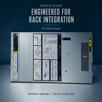 Server Rak 2U Lenovo WR3220 G2 Asli, Mendukung NVMe SSD, Daya Redundant, RAM Kustom, HDD, Server Enterprise